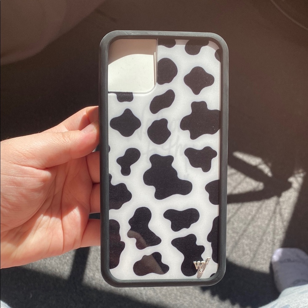 Black and White Cow Print Phone Case - Picture 1 of 3